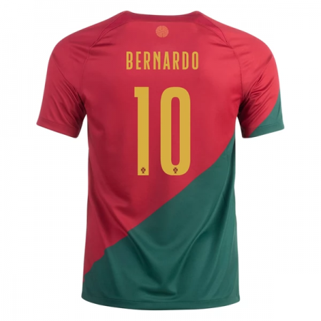 Maillot de Foot Portugal Bernardo 10 Domicile Coupe du monde 2022